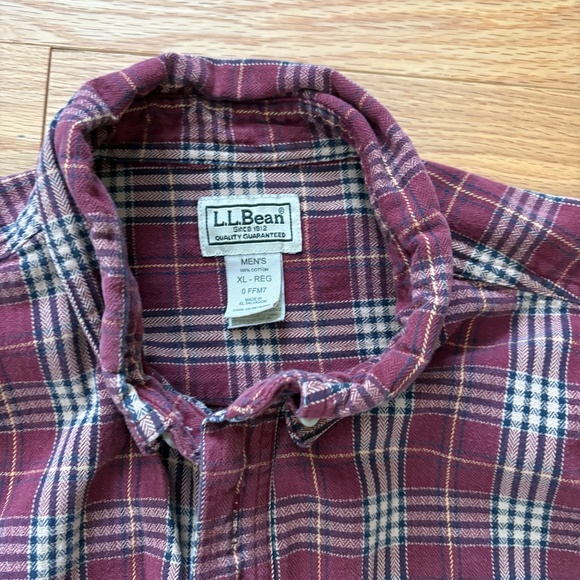 Vintage mens cotton flannel LL Bean shirt size XL - Picture 2 of 2